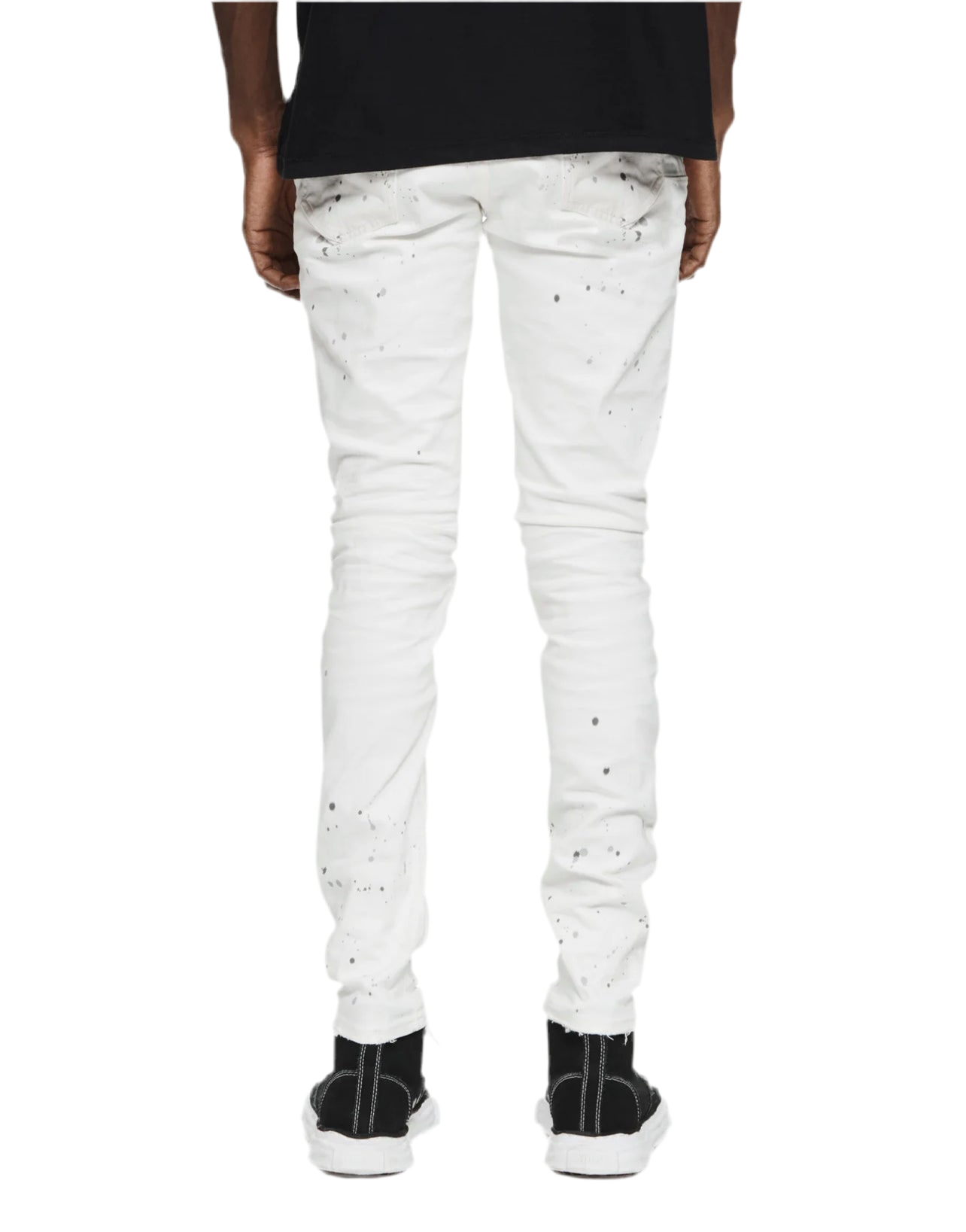 Purple Brand P001 Optic White Paint Blowout Jean