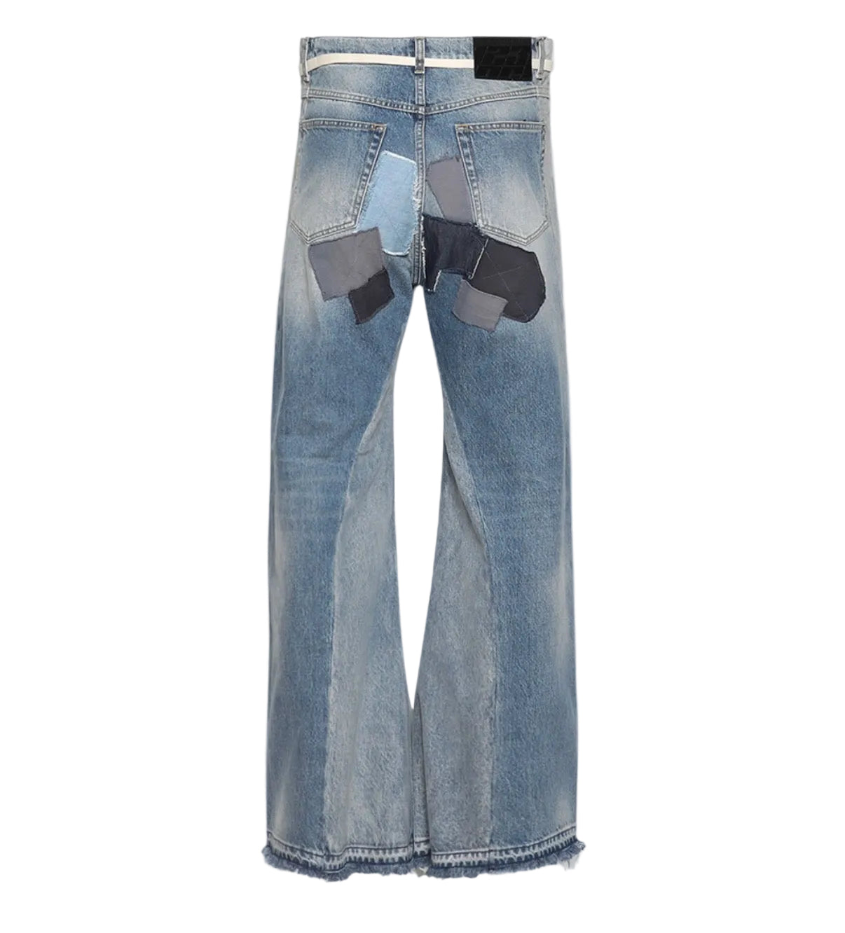 RRR123 Ripped Wide Legs Denim Jean