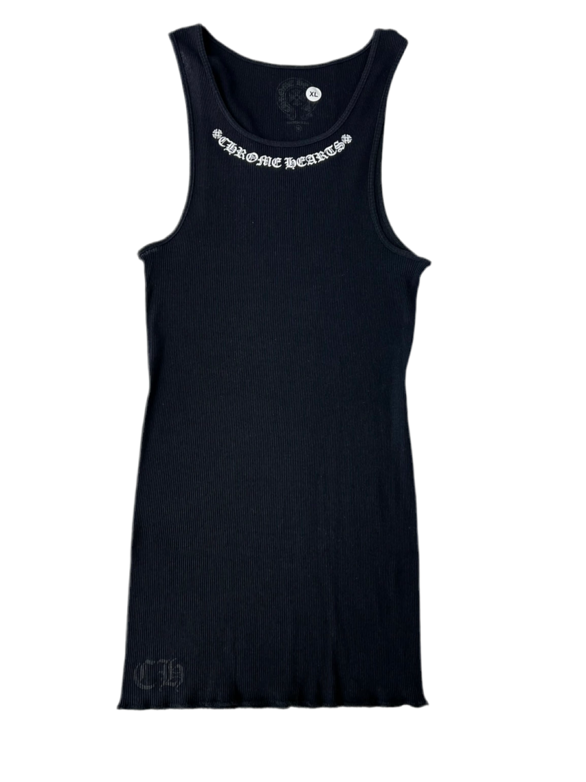 Chrome Hearts Scroll Neck Logo Tank Black