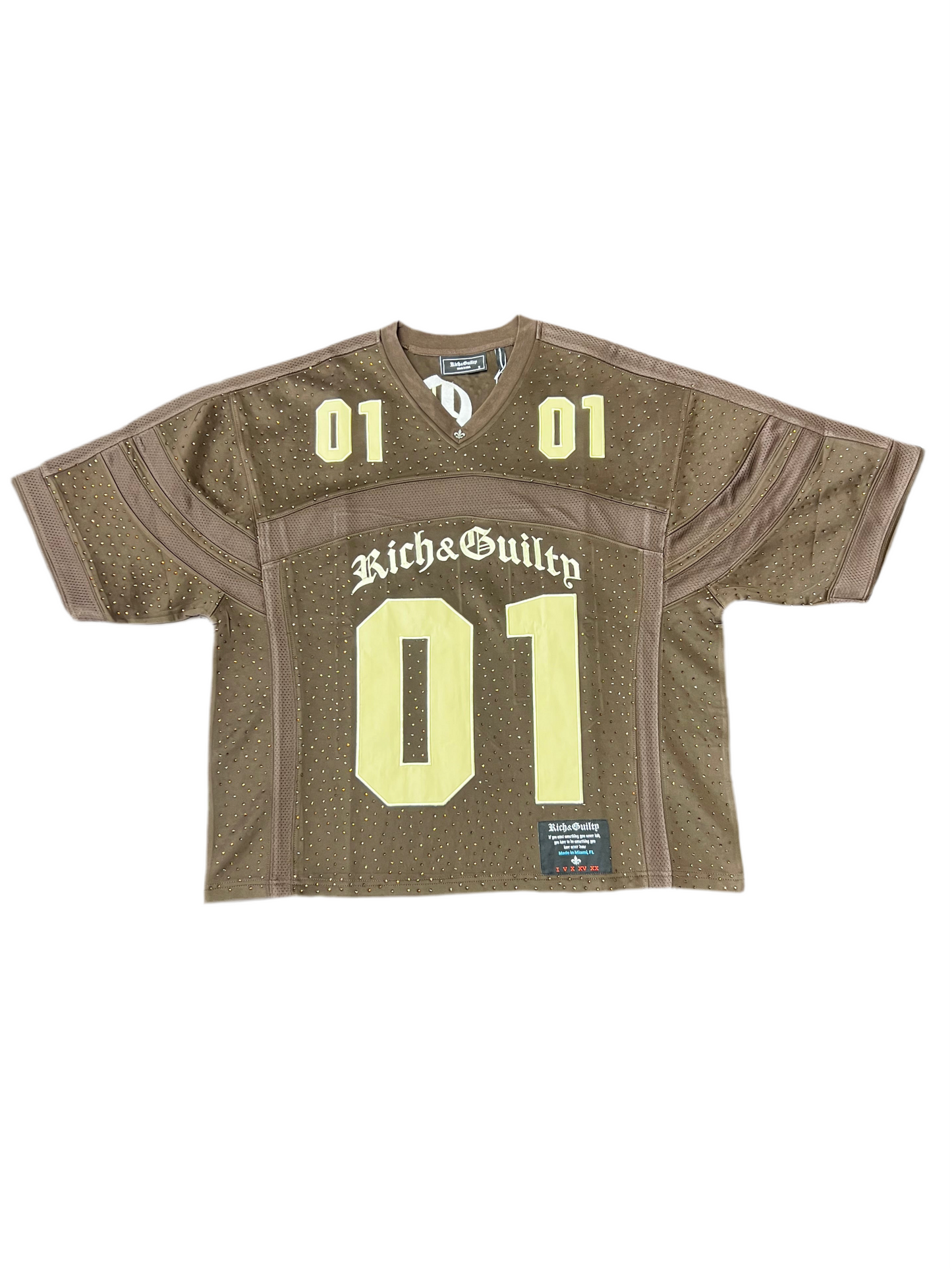 Rich & Guilty Football Jersey Brown