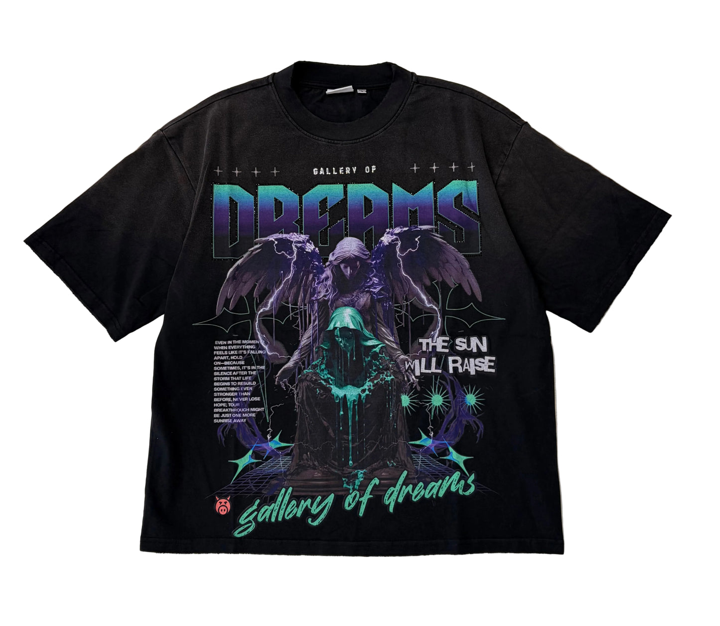 GOD Tee Black Purple