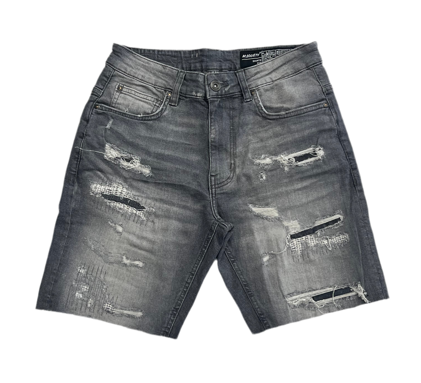 Denim short grey