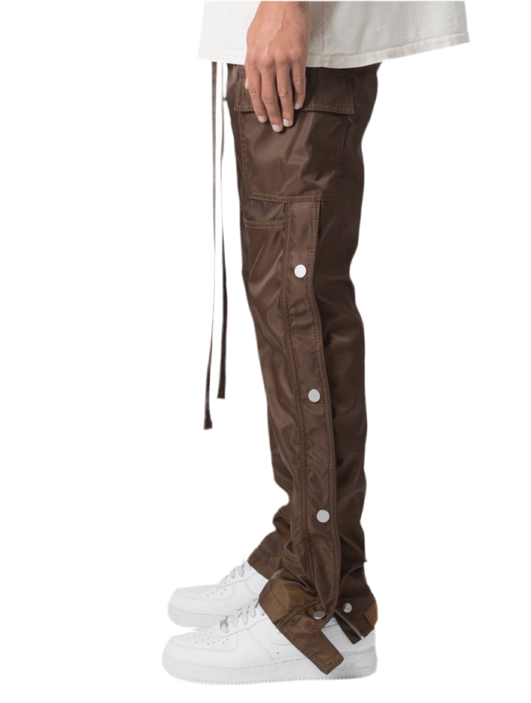 Zipper Snap Nylon Cargo Pant