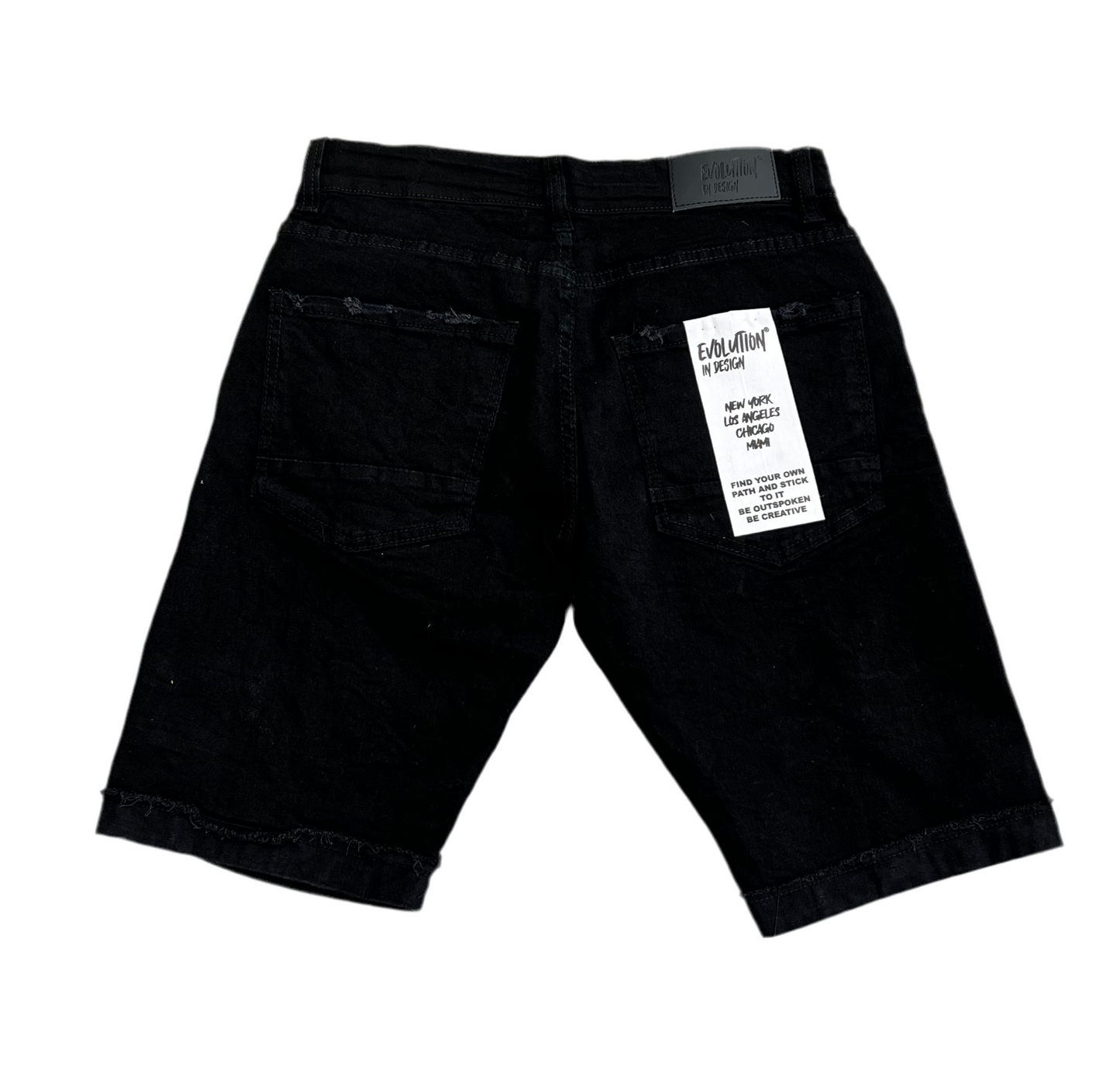 Denim short black