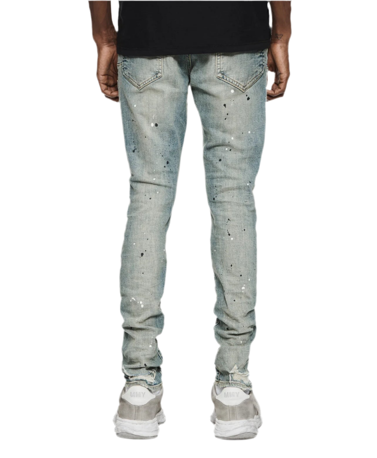 Purple Brand P002 Mid Indigo Destroy Paint Jean