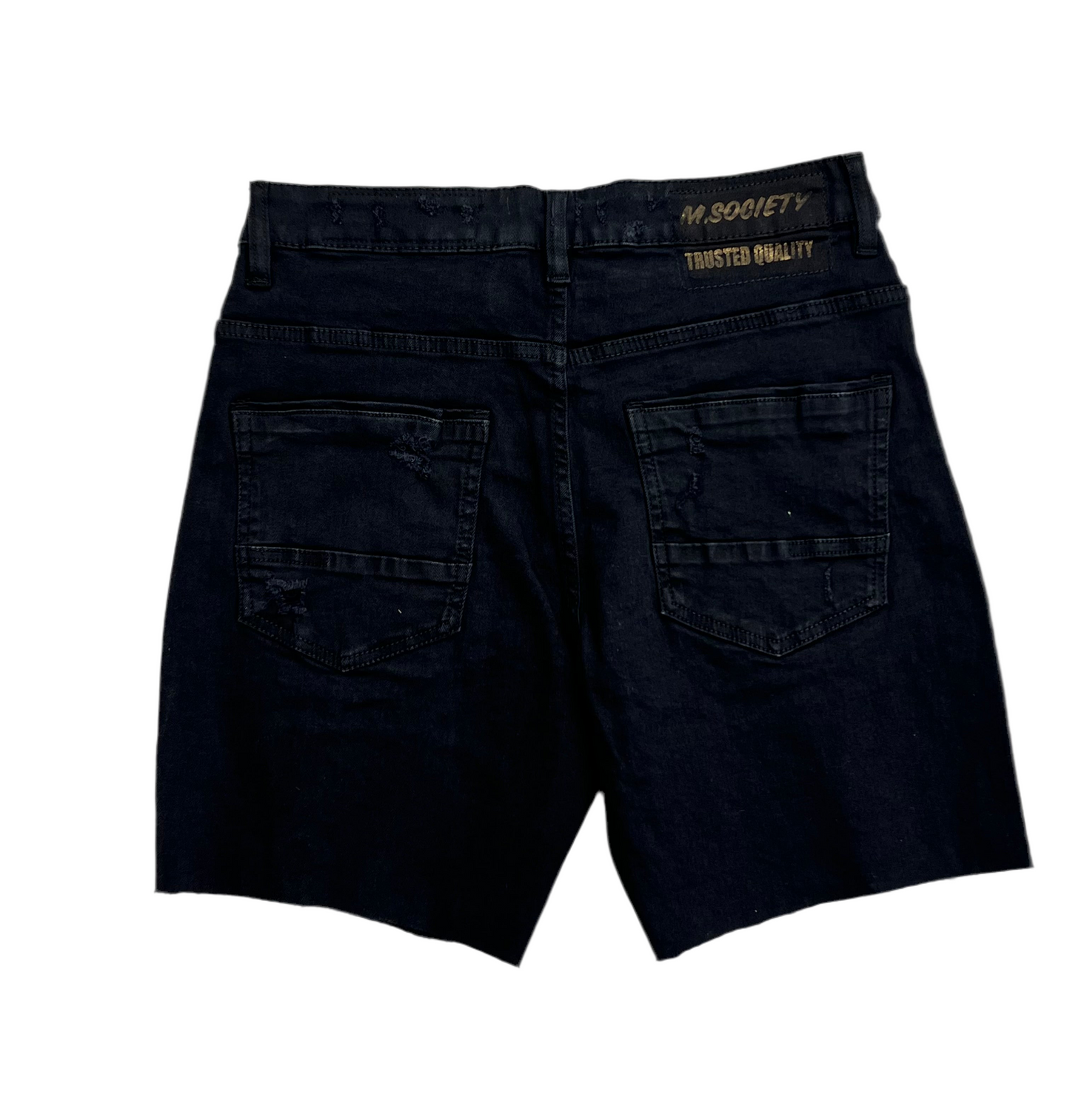 Denim short black