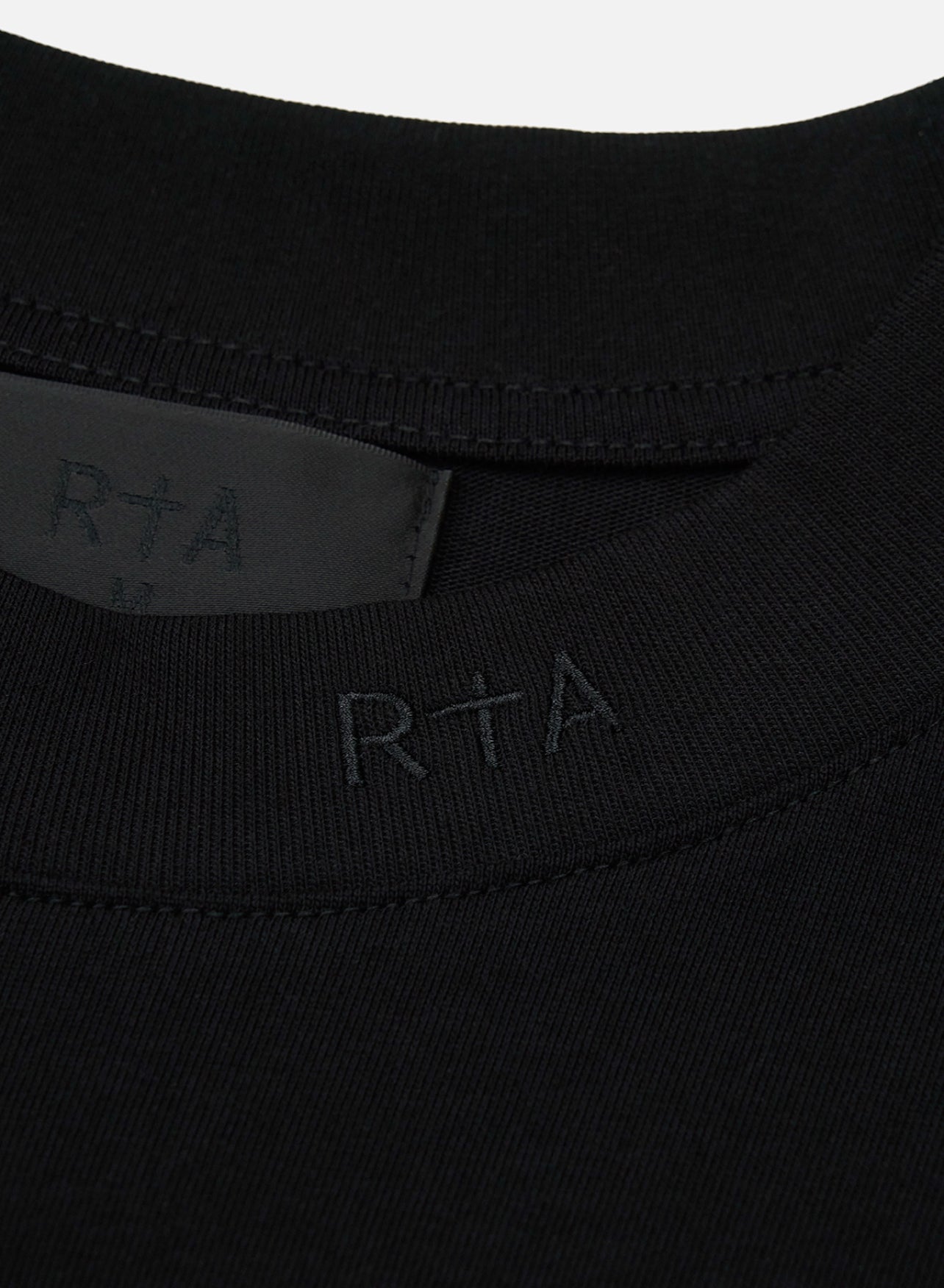 RTA Rico Black Collar Logo Tee