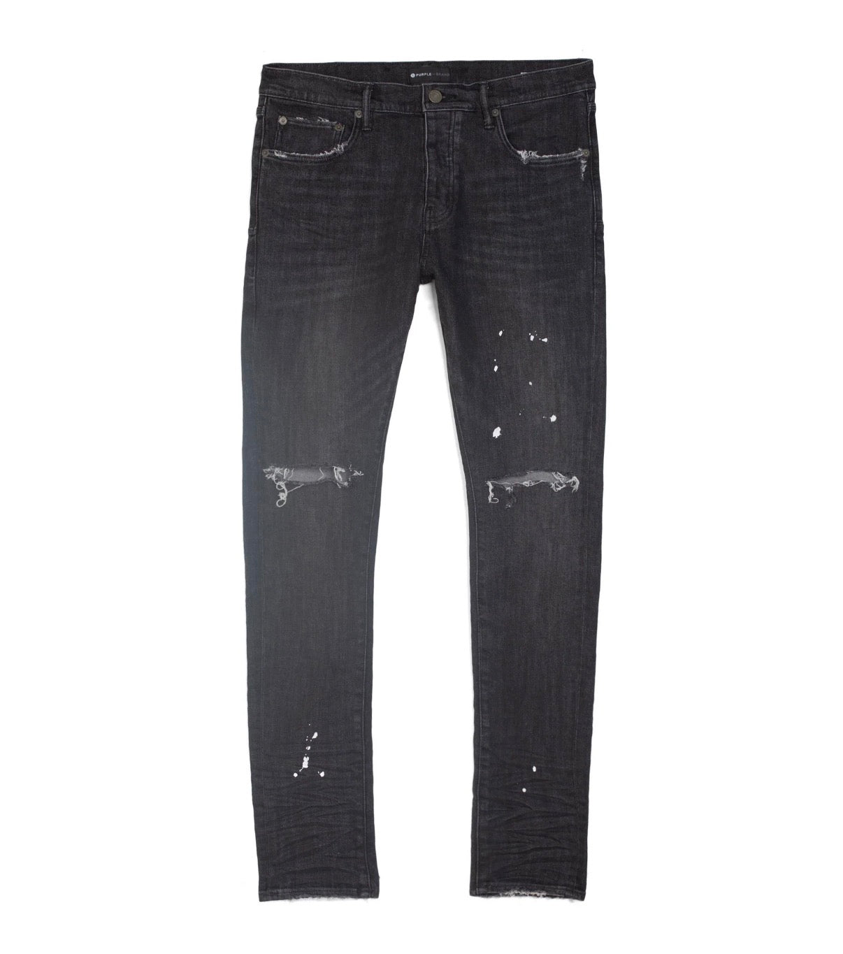 Purple Brand P001 Black Overspray Denim