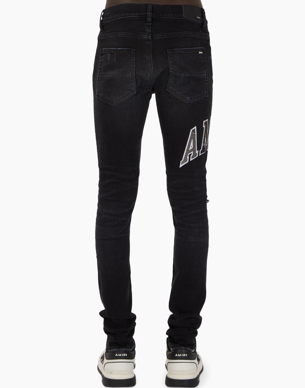 Amiri Varcity Logo Skinny Jeans