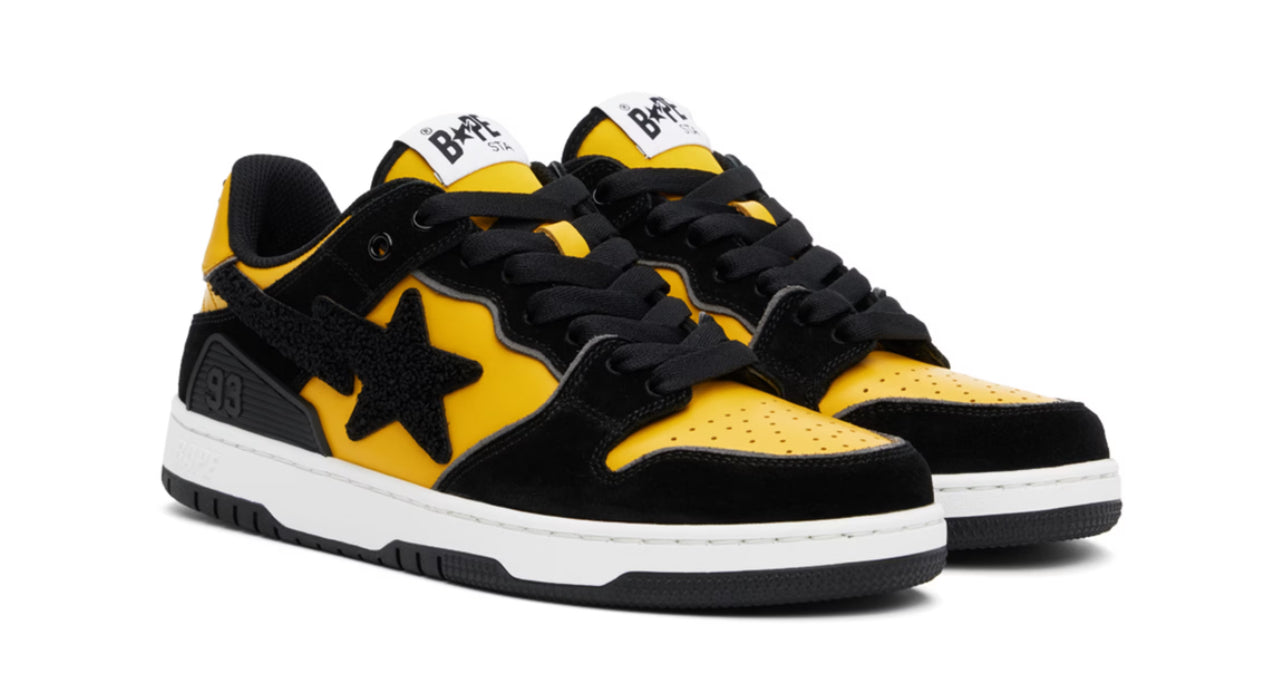 Bape Yellow & Black Sk8 Sta #2 Sneakers
