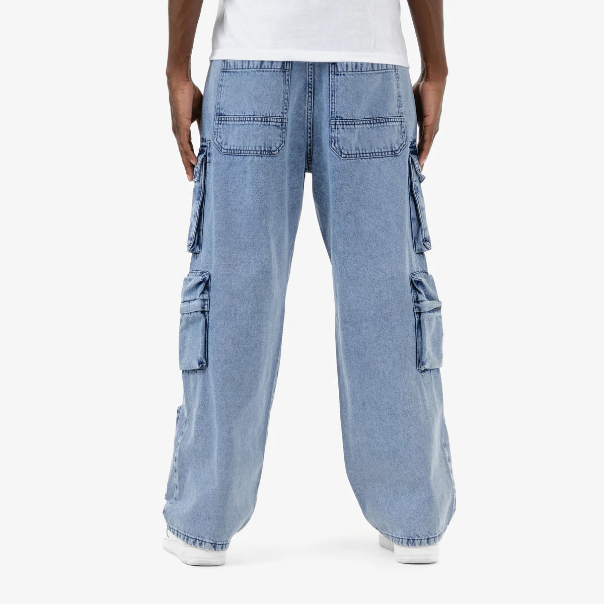 Cargo Baggy Comfort Fit Denim Jean Blue