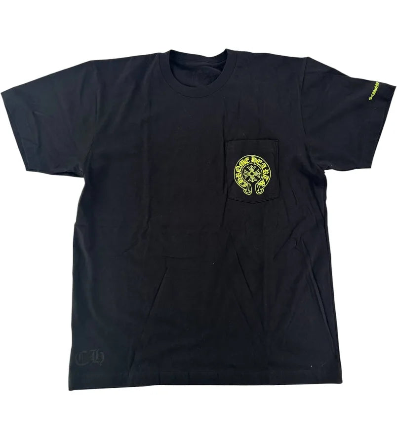 Chrome Hearts Horseshoe Tshirt Black Neon
