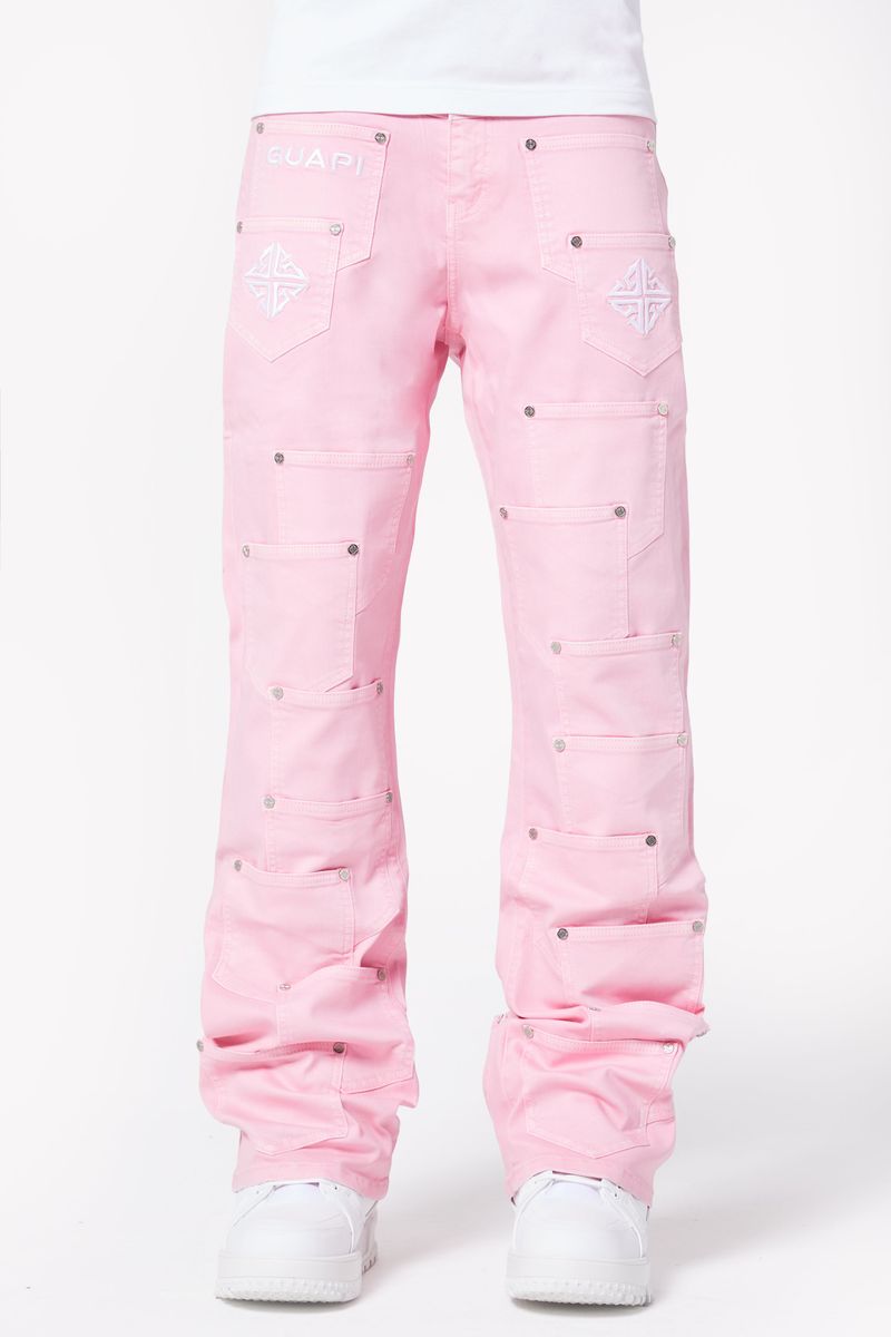 Pink Multi Pockets Denim