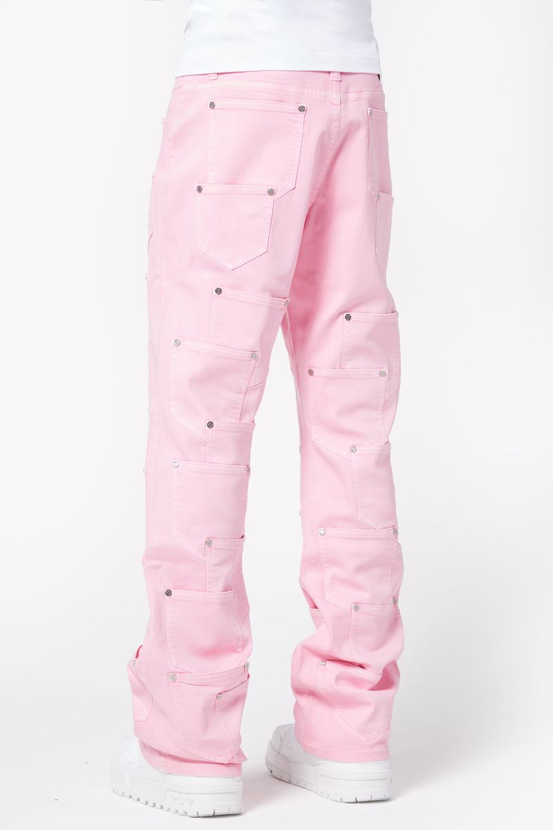 Pink Multi Pockets Denim