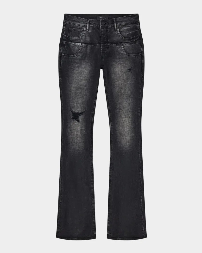 Purple P072 Flare Jean Double Waist