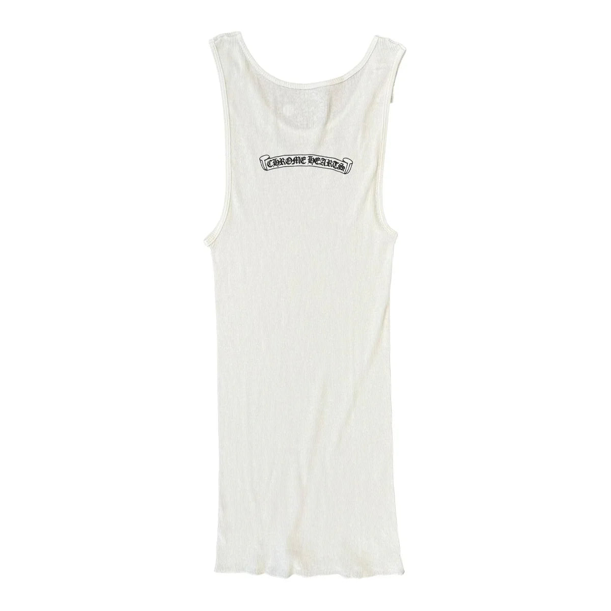 Chrome Hearts Scroll Neck Logo Tank White