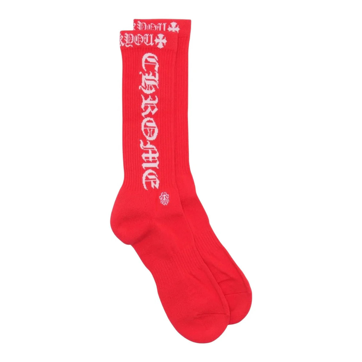 Chrome Hearts Logo Socks Red