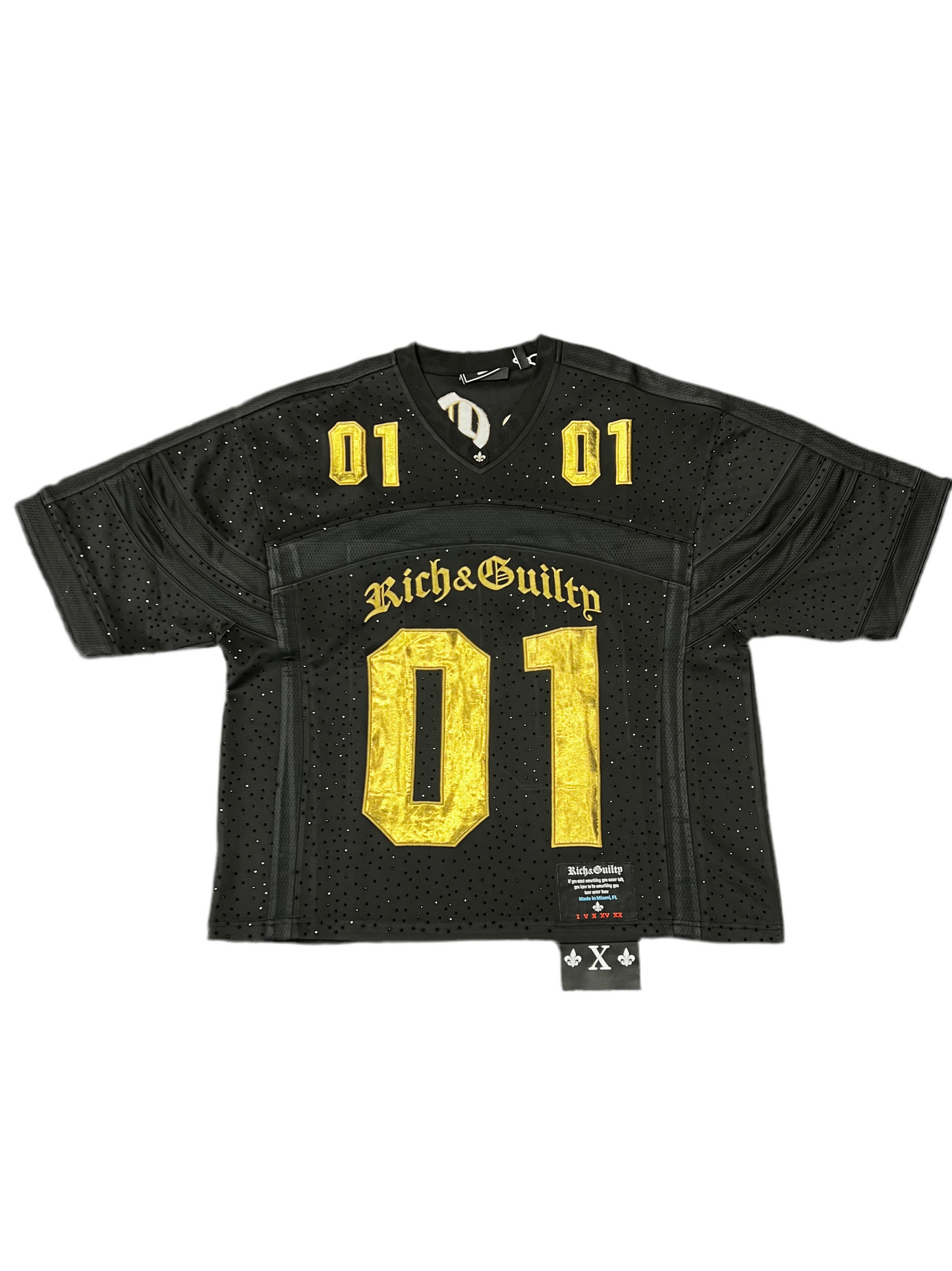 Rich & Guilty Football Jersey Diamond Black/Gold