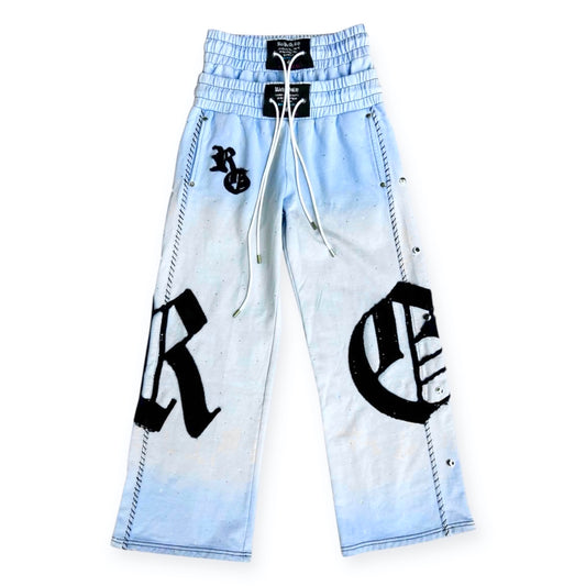Rich & Guilty Double Waist Sweatpants Blue