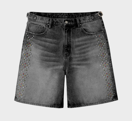 HMDD Rhinestone Denim Short
