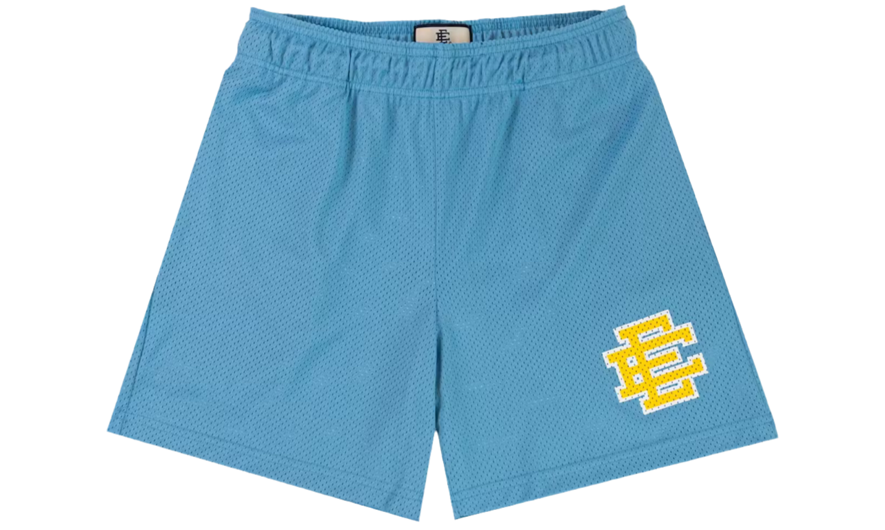 EE Basic Shorts Carolina Blue Yellow