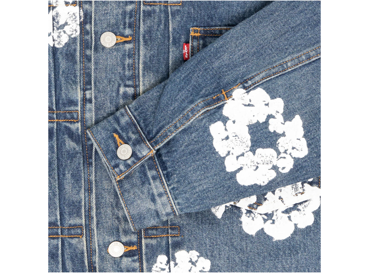 Denim Tears All Over Wreath Jacket Indigo