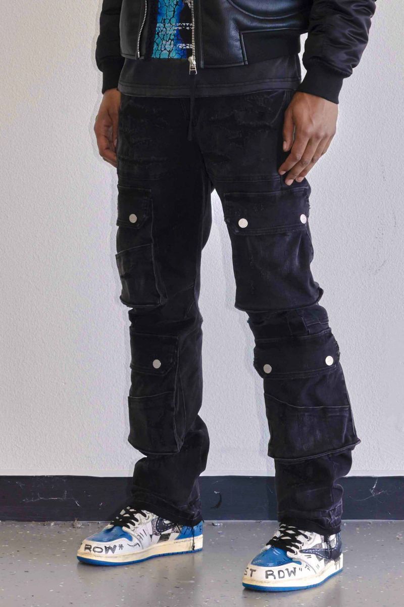 Utility Pocket Cargo Repair Denim