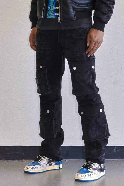 Utility Pocket Cargo Repair Denim