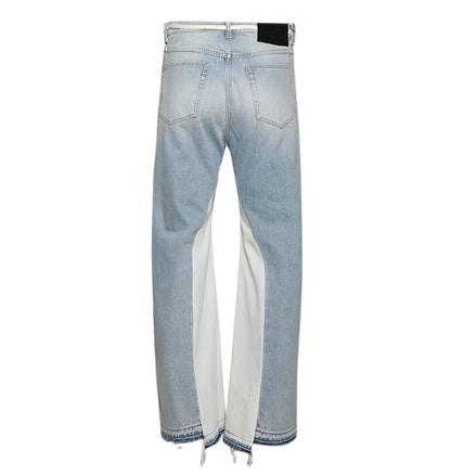 RRR123 Ripped Wide Legs Denim Jean