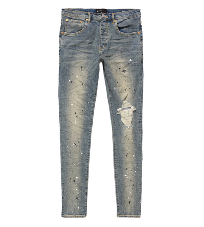 Purple Brand P002 Mid Indigo Destroy Paint Jean