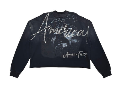 America Cropped Sweater