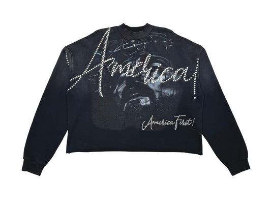 America Cropped Sweater