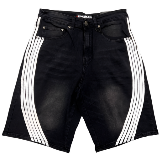Stripes Denim Short