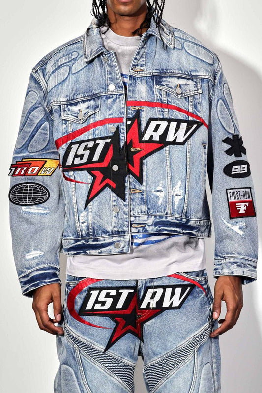 Fast Life Washed Denim Jacket