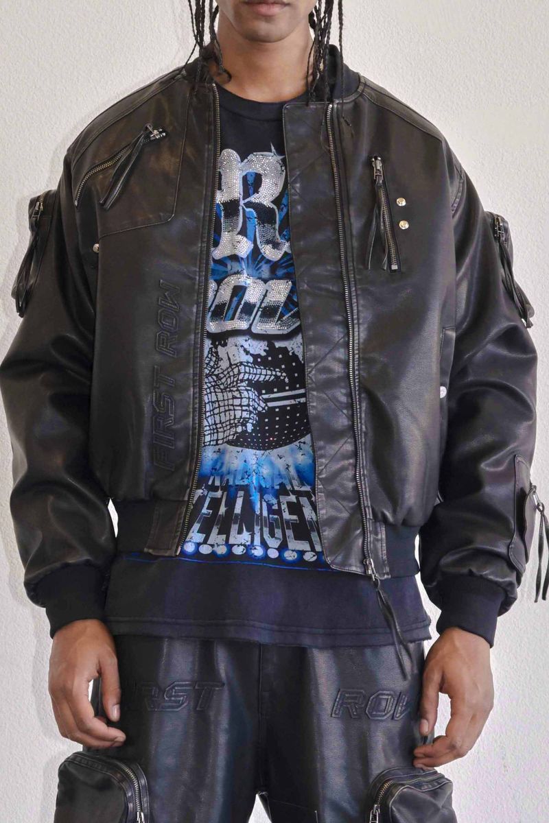 Utility Washed Leather Jacket