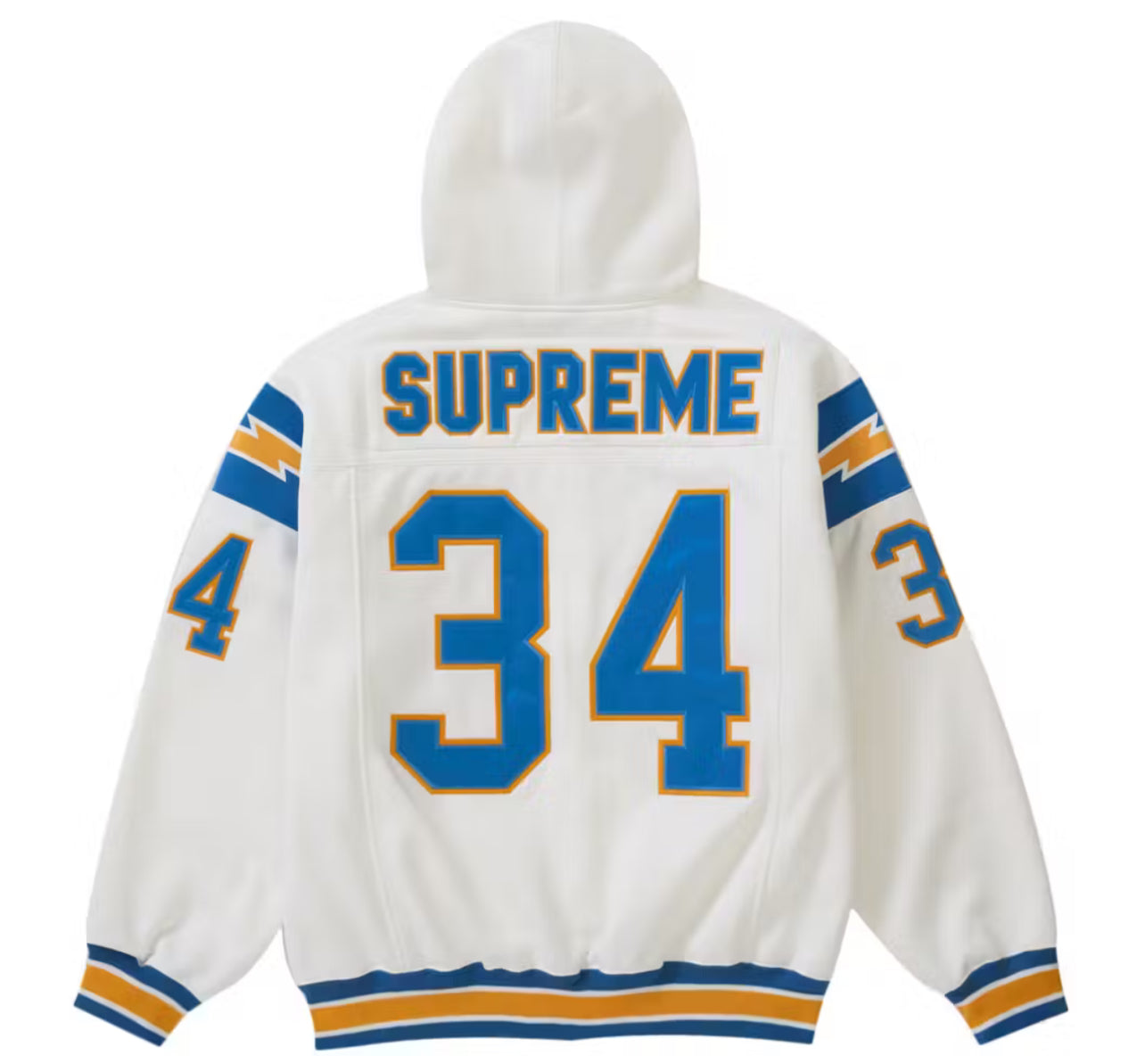 Supreme Football Zip Up Hooded Sweatshirt