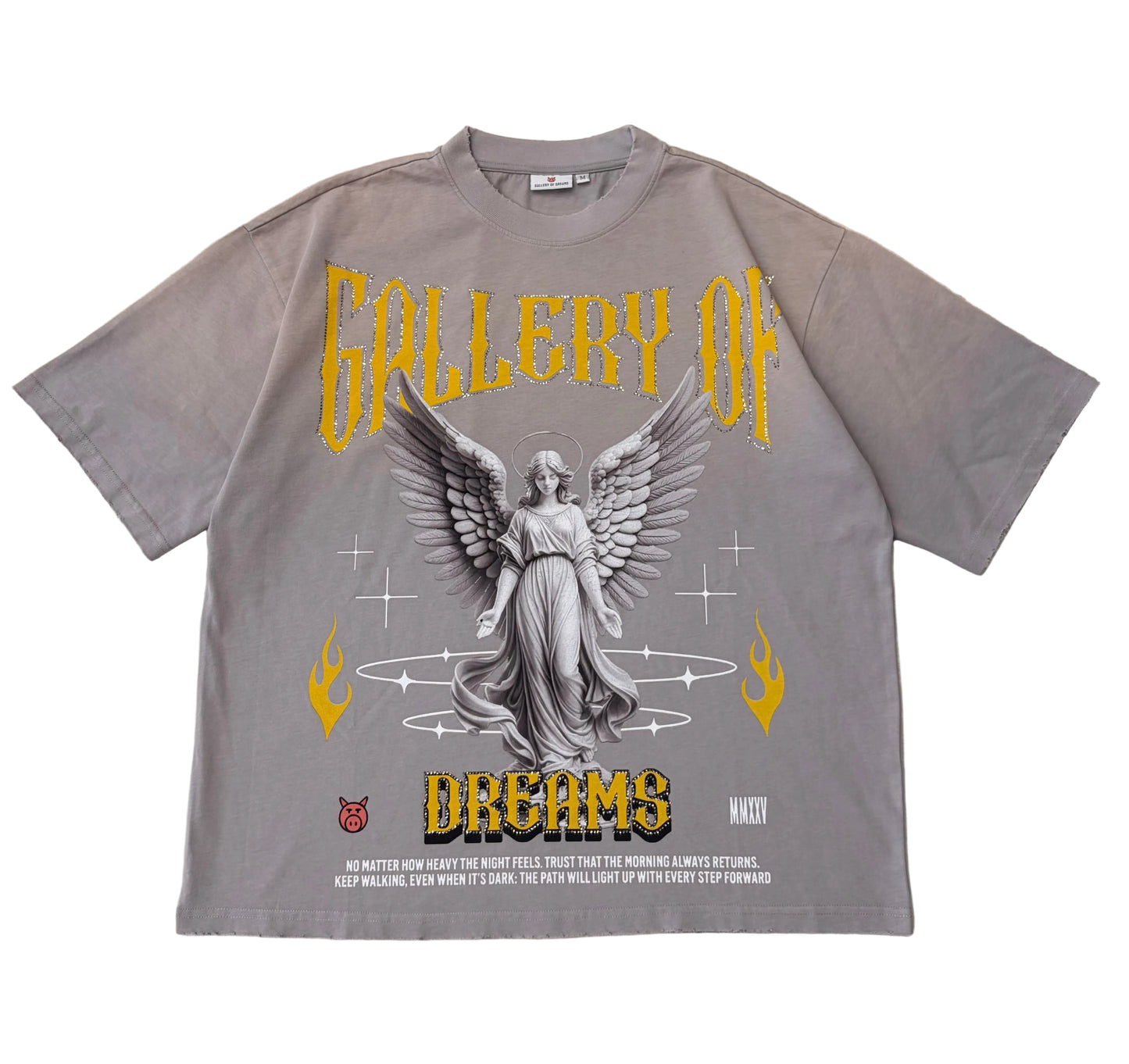 GOD tee Grey Yellow
