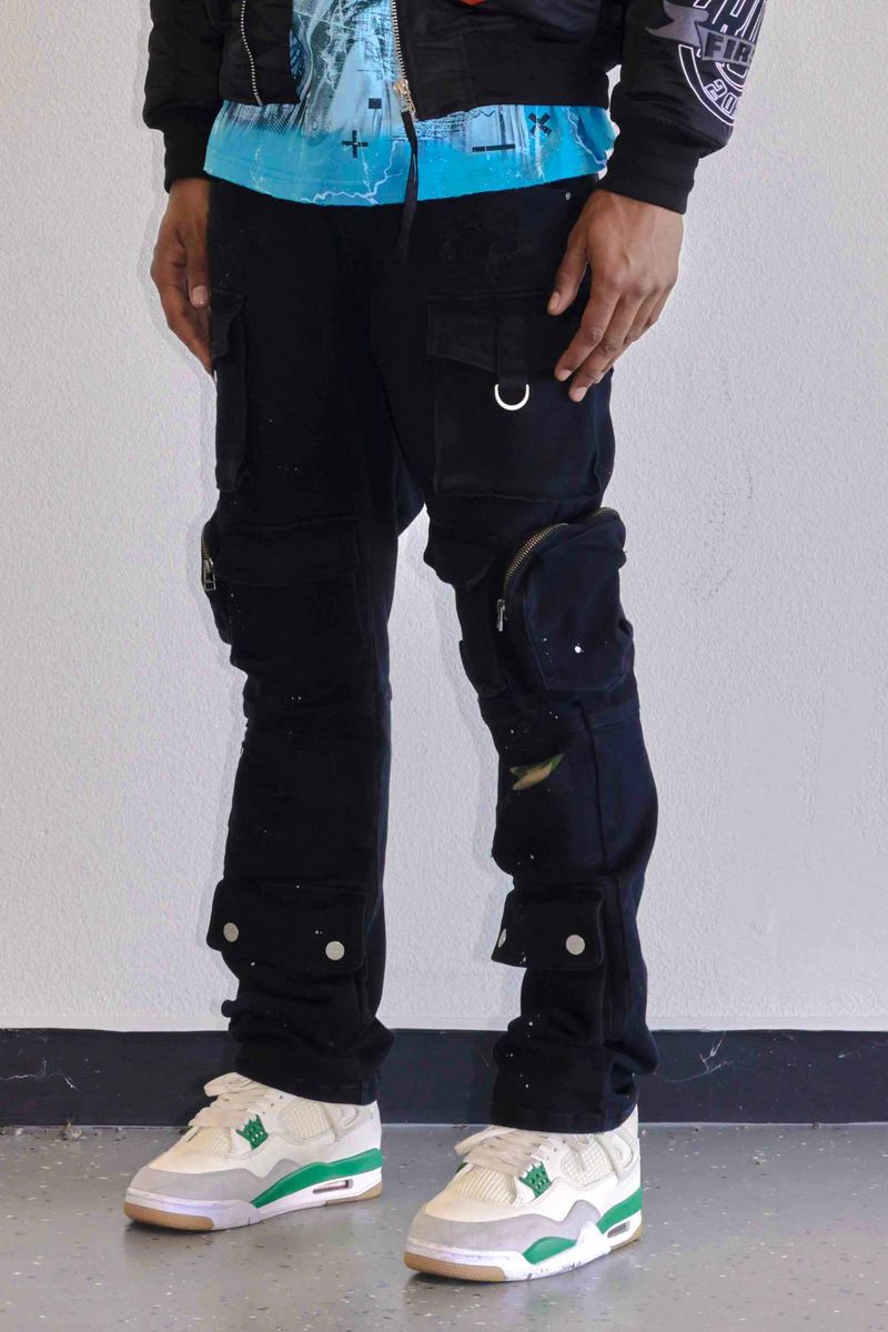 Utility Pocket Cargo Twill Denim