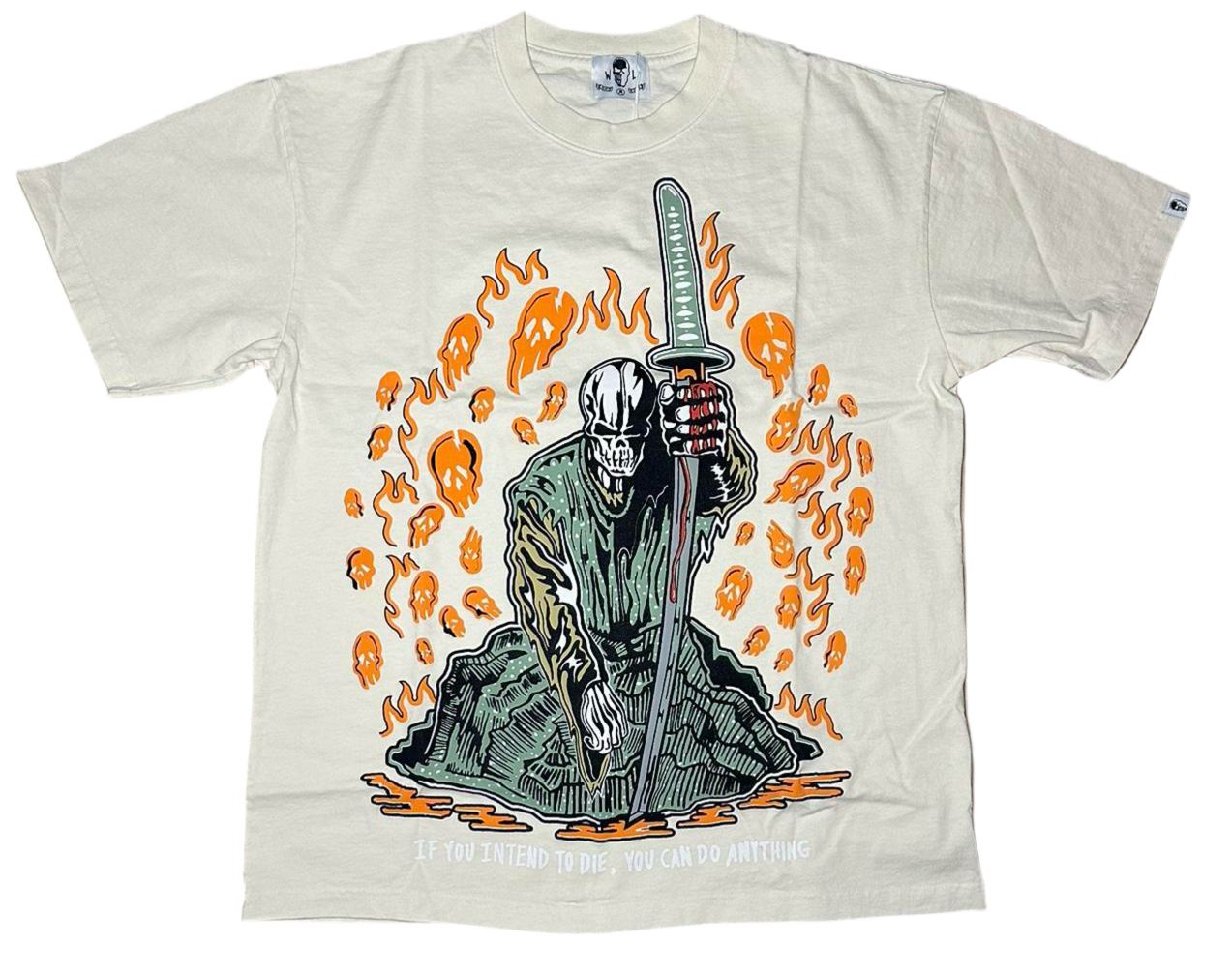 Warren Lotas Tangerine Skulls Tshirt