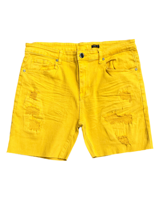 Denim short yellow