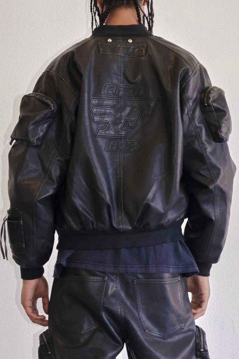Utility Washed Leather Jacket