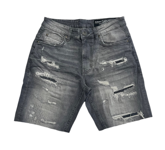 Denim short grey