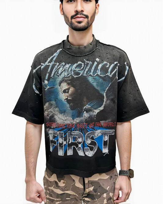America Cropped Tshirt