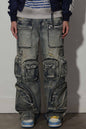 Utility Multi Pocket Cargo Denim