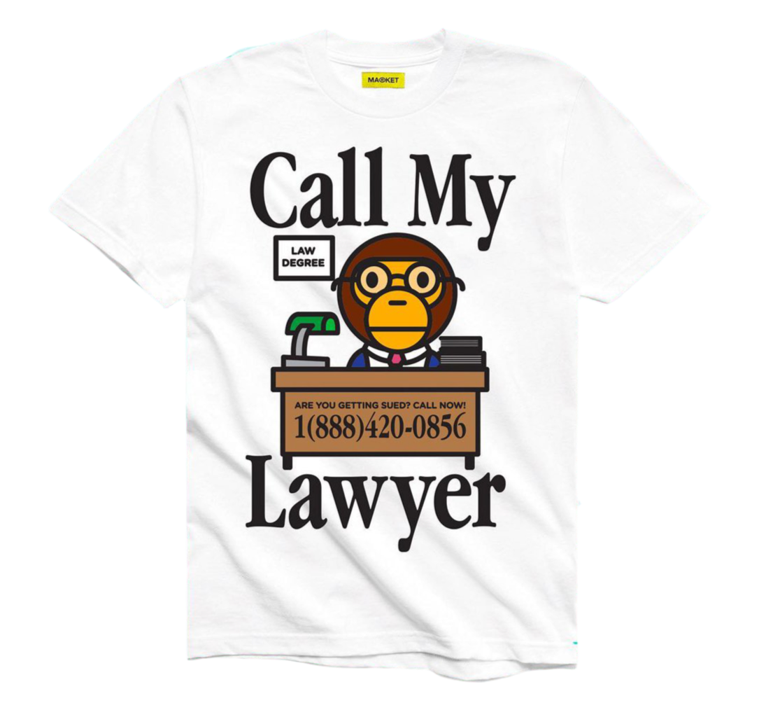 Bape x Market Call my Lawyer Tshirt