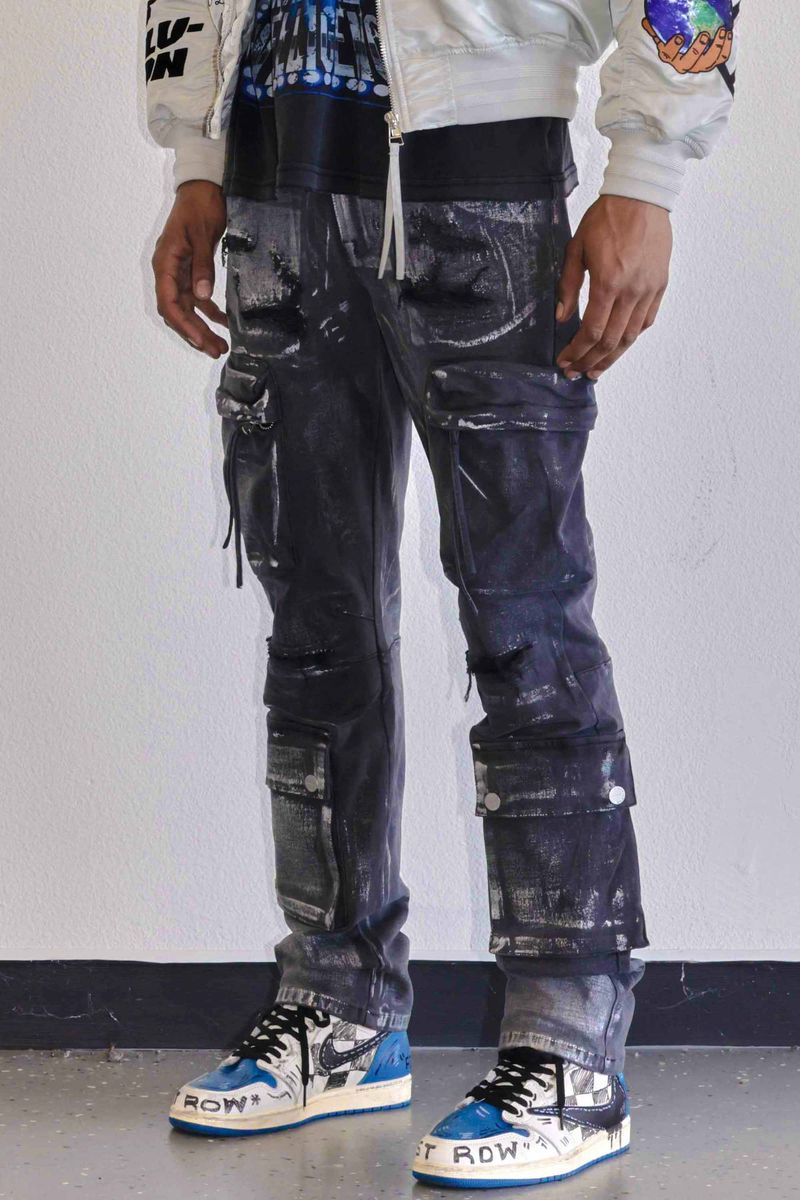 Utility Pocket Cargo Foil Denim