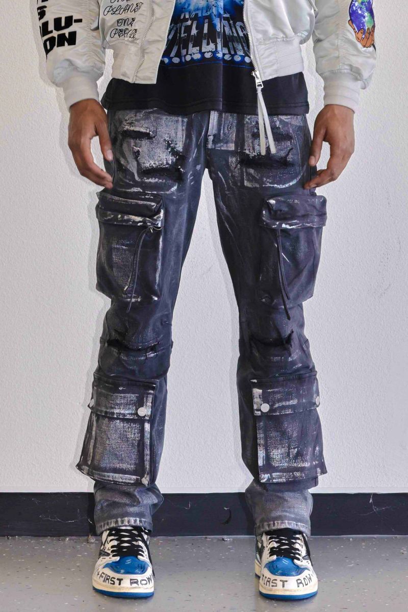 Utility Pocket Cargo Foil Denim