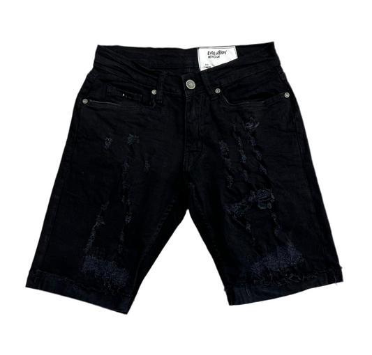 Denim short black