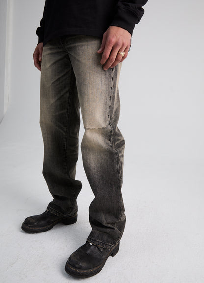 RTA Jonas Ash Storm Side Cross Denim Jean