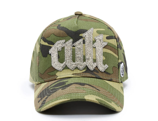 Cult Crystal Script Logo Hat Camo